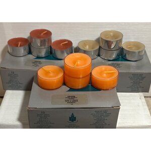 PartyLite Tea Light Candles Orange Sherbet Gingerbread Beige Cinnamon Sienna 34